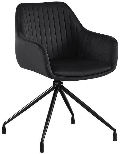 CLP Esszimmerstuhl Welby Samt, schwarz, 324950, 4255716334680