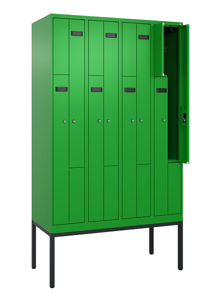 C+P Z-Spind Evolo PLUS, Gestell, 8 Fächer, 2120x1200x500mm, 6037/6037, Zylinderschloss, 0490337-408 S10053
