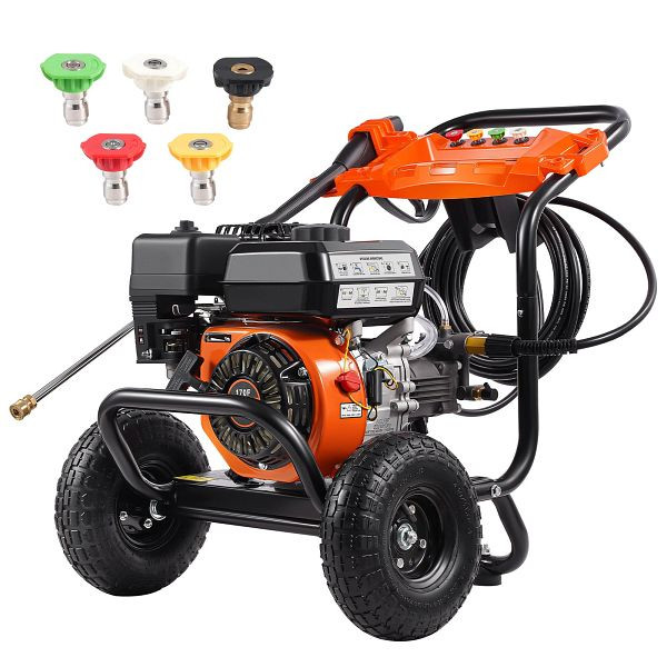 VEVOR Benzin Hochdruckreiniger 3500PSI, 10L/min 2,6GPM mit 5 Düsensatz für Autos, RYGYQXJLBWS1AIIM7V0