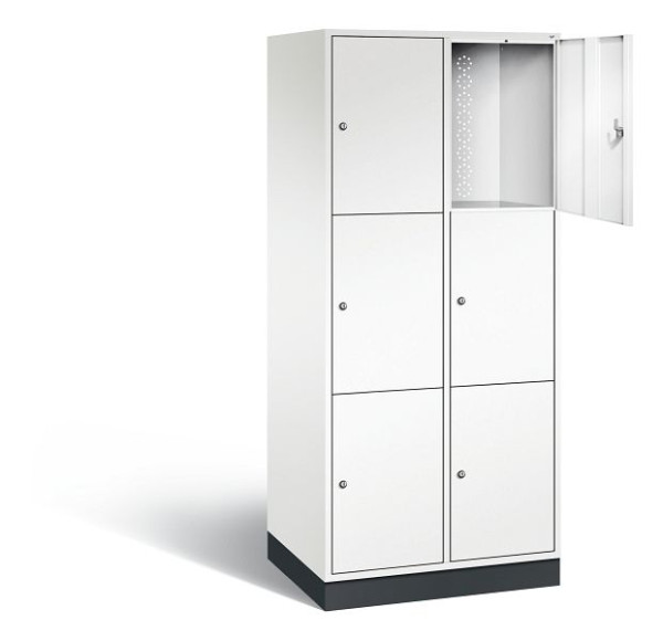 C+P XL-Schließfachschrank Intro, H1950xB820xT590mm, Farbe: Verkehrsweiß, 8370-203 S10089