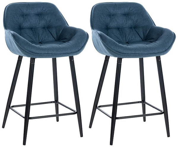 CLP Barhocker Gibson Stoff, blau, VE: 2 Stück, 322243