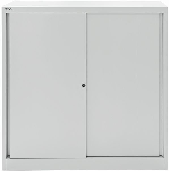 Bisley Schiebetürenschrank ECO, 2 Fachböden, 3 OH, lichtgrau, SD12112S645