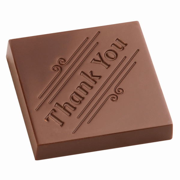 Schneider Schokoladen Form - Keks Thank you, 275 x 135 x 24 mm / 28,5 x 28,5 x 5 mm, 4,4 gr, 3 x 7 Stück, 421853