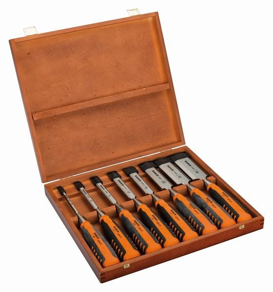 Bahco Stechbeitel-Satz, 6,10,12,16,18,25,32,36 mm, in Holzbox, 424P-S8-EUR