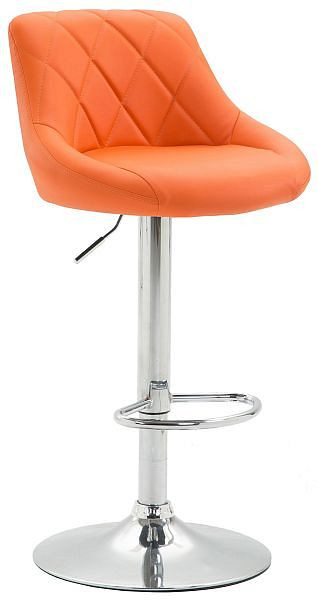 CLP Barhocker Lazio Kunstleder chrom, orange, 102287409