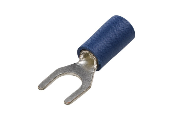 HELLA Leitungsverbinder, mit Gabelkopf, blau, von: 1.5mm², bis: 2.5mm², Gabelverbinder, Bohrung-Ø: 5.3mm, 8KW 044 282-003