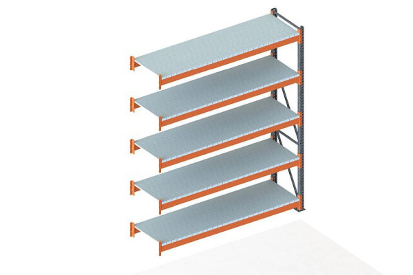 Meta Großfachregal AR 3300x2700x800 mm, verzinkt/RAL 2001, 20077553