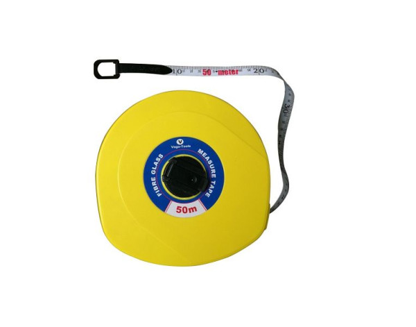 VaGo-Tools Rollmaßband Kapselbandmass Massband 50m mit Drehkurbel Fiberglas, JR-5008_bv