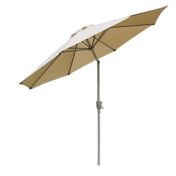 Mendler Sonnenschirm N19, Gartenschirm, Ø 3m neigbar Polyester/Alu 5kg, creme, 17223