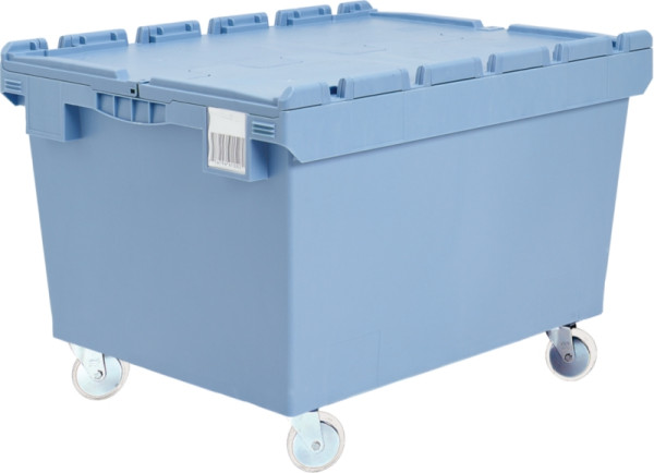 BITO Mehrwegbehälter MB Deckel/Bügel/Kufe /MBD86421DRK 800x600x423 taubenblau, Deckel Doppelboden RK, C0402-0094