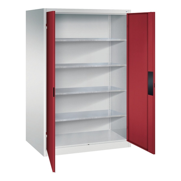 C+P Flügeltürenschrank Acurado, H1950xB1200xT800mm, 7035/3003, Traglast 110 kg, 8934-052 S10173