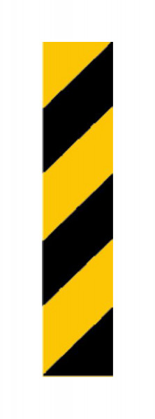 Schilder Klar Auffahrschutz aus Aluminium gelb/schwarz, linksweisend, 141x705x1 mm Aluminium 2 mm, reflektierend Typ I, 1002/53