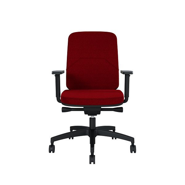 Bisley Bürodrehstuhl Bali, Gepolsterte Rückenlehne, Mit Armlehnen Kunststofffußkreuz, TN9416 dark red, BALIKLGTN9416