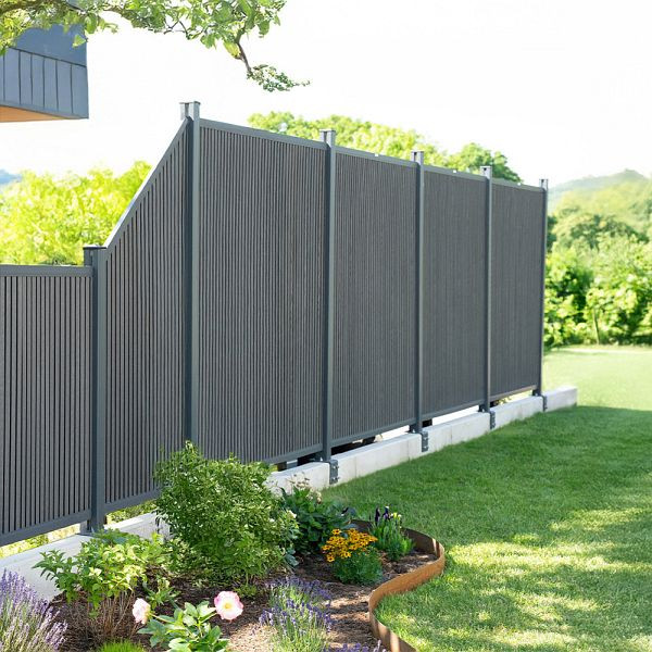 HOME DELUXE WPC Sichtschutzzaun CALLADO PREMIUM 2 x Element + 3 x Pfosten, Höhe: 185 cm, 71841