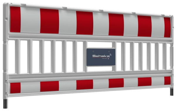 Schake Absperrschrankengitter mit Signal, Folie Typ RA1/A, rot / weiß, ohne Lampenadapter, 33620K-BF