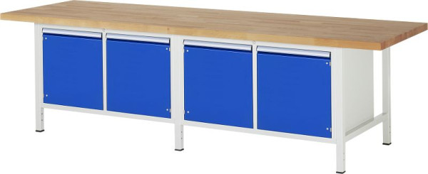 RAU Werkbank Serie 8000 - Modell 8465, B3000 x T900 x H840-1040 mm, 03-8465A2-309B4H.11