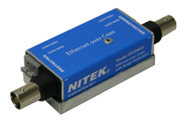 Nitek IP Ethernet über Koax Überspannungsschutz, 1-Kanal, IPCOAX1