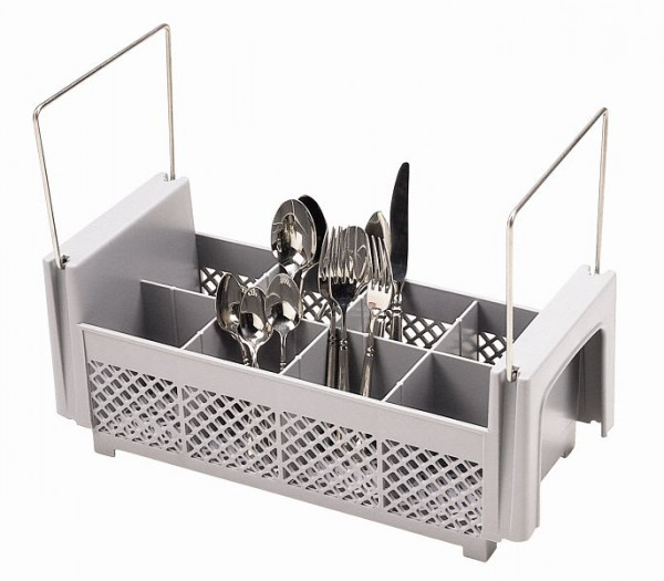 Cambro Camrack® Besteckkorb mit Griff Soft Grau, 8FB434151