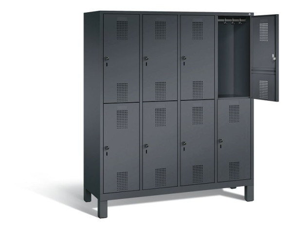 C+P Spind doppelstöckig Evolo, H1850xB1590xT500mm, Farbe: Schwarzgrau, 48310-42 S10021