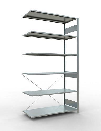 Schulte Fachbodenregal, Anbaufeld, 6 Lagerebenen, Kreuzstrebe, Fachlast 150 kg, 1306 x 636 x 2500 mm, 278722
