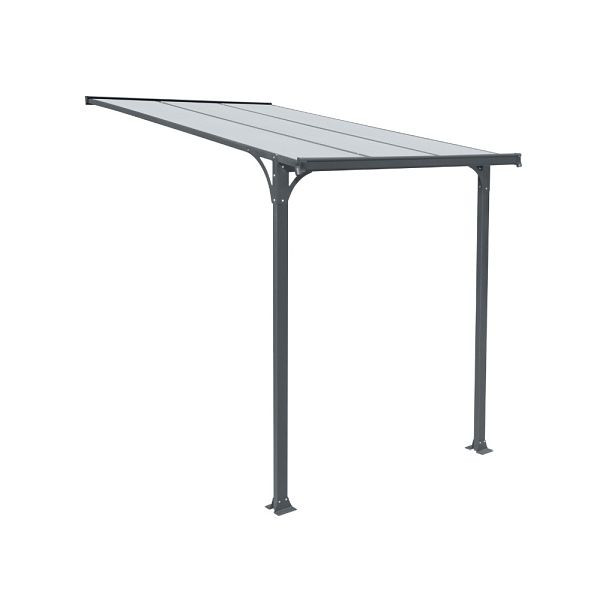 HOME DELUXE Vordach Haustür CUBIS - Größe M, 222 x 150 x 238 / 258 cm, 50417