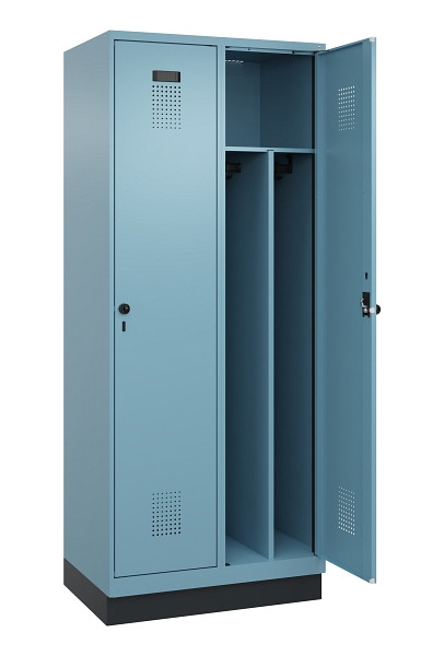 C+P Spind Evolo PLUS, mit Sockel, 2 Abteile, 1950x800x500mm, 0010/0010, Verschluss Drehriegel, 049020-22F S10021