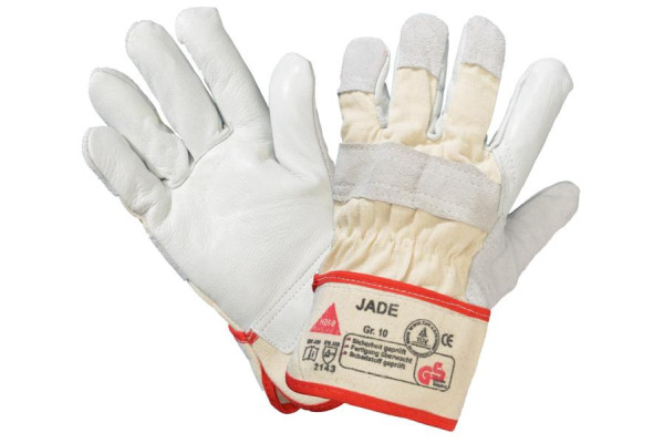 Hase Safety JADE Kombi, 5-Fg.-Sicherheitshandschuhe aus Voll-/Spaltleder, Größe: 9, VE: 12 Paar, 290820-9