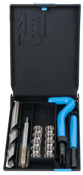 KS Tools Nirostahl Gewinde-Reparatur-Satz M12x1x17mm, 14-teilig, 150.6100