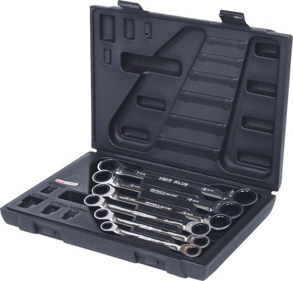 KS Tools GEARplus Doppel-Ratschenringschlüssel-Satz, 6-teilig Koffer, 503.4556