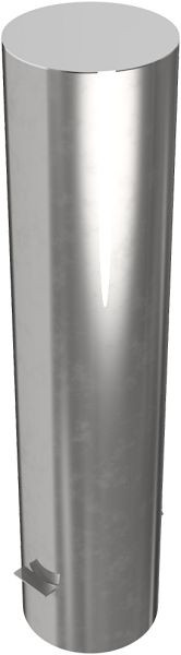 Schake Edelstahlpoller Ø 204 mm, ortsfest, zum Einbetonieren mit Erdanker, Gesamtlänge ca. 900 mm, 40204