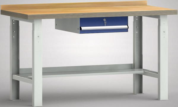 KLW Standard-Werkbank - 1500 x 700 mm L x T, Höhenverstellung: 740 - 1040 mm, WS513V-1500M40-E7001