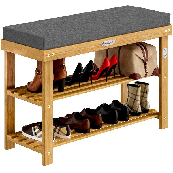 casaria Schuhbank FSC Akazienholz 70x33x48cm, 109678