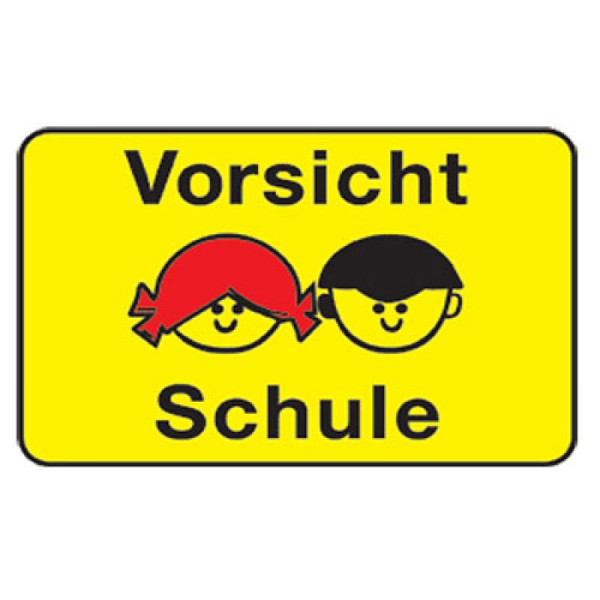 Stein HGS Kinder- und Spielplatzschild 'Vorsicht Schule', 562 x 750 mm, Alform (randprofilverstärkt), kks60008261
