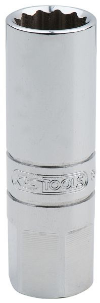 KS Tools 3/8" CHROMEplus® Spezial-Zündkerzen-Stecknuss, dünnwandig, 14mm, 918.3990