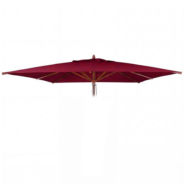 Mendler Ersatz-Bezug für Gastronomie Holz-Sonnenschirm HWC-C57b, Sonnenschirmbezug, eckig 4x4m Polyester 6kg, bordeaux, 120544