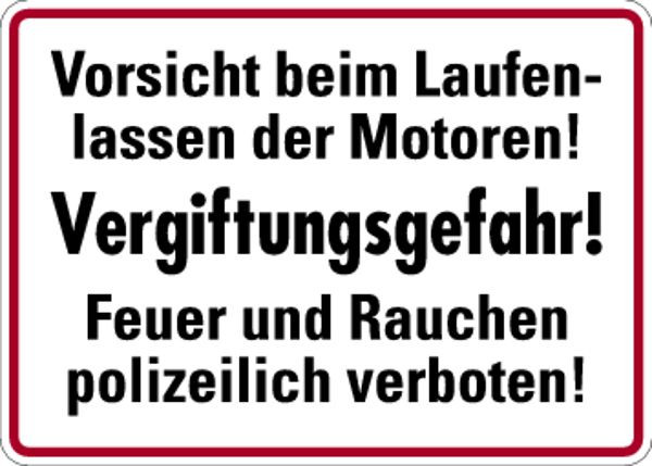 Schilder Klar Hinweisschild Vorsicht beim Laufenlassen Vergiftungsgefahr!, 350x250x0.45 mm Aluminium geprägt, 523/00