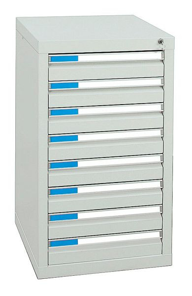 stumpf Schubladenschrank Serie ESTA, RAL 7035/7035, 8 Schubladen (8x100 mm), 7601107