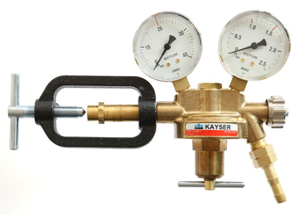 Kayser Druckregler 'Azetylen', mit 2 Manometer, Ø 63mm, 55182