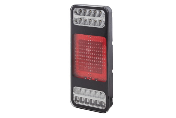 HELLA Heckleuchte, Coluna, LED, 24V, geschraubt/Anbau, glasklar, LED-Lichtfarbe: rot/weiß/gelb, 3000mm, Flachsteckhülse, rechts/links, 2VP 345 900-261