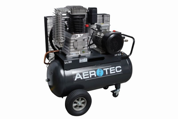 AEROTEC Industrie Kolbenkompressor Druckluft 400V ölgeschmiert, 580 l/min, fahrbar, 2-stufig, 25127503