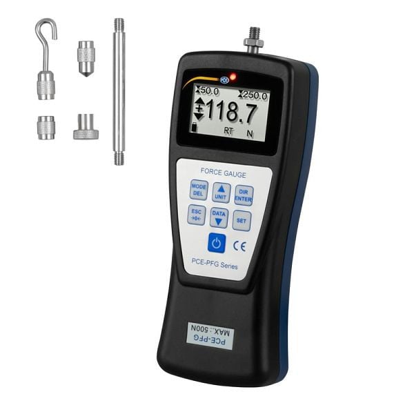 PCE Instruments Kraftmessgerät, Messbereich 0 bis 500 N, PCE-PFG 500