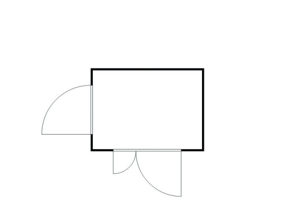 FLADAFI Materialcontainer MC 1300, verzinkt, montiert, ohne Boden, Doppelflügeltür (asymmetrisch) auf der 3 m Seite und Einflügeltür, F13210710-F911-F1322