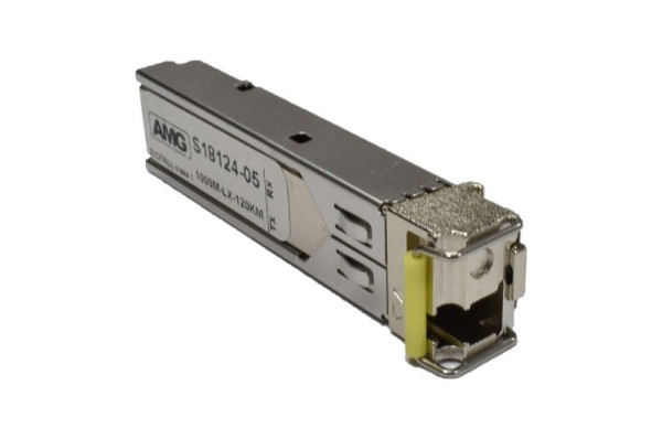AMG Systems SFP, 1Gb/s, Einfaser, Singlemode, 120km Reichweite (Tx: 1510nm, Rx: 1490 nm), LC, SFP-SM-1G-BX120-55