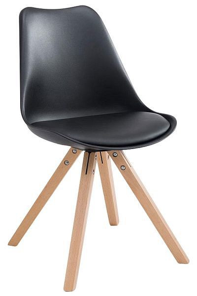 CLP Besucherstuhl Toulouse Natura Square, schwarz, 151824901