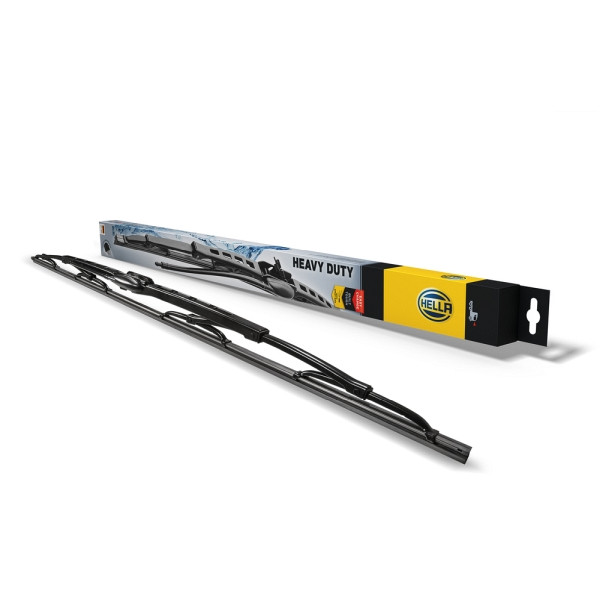 HELLA Heavy Duty Scheibenwischer, HD65D, Bügelwischerblatt, für Links-/Rechtslenker, 650/550mm, 26/22", beidseitig, VE: 2 Stück, 9XW 206 480-821