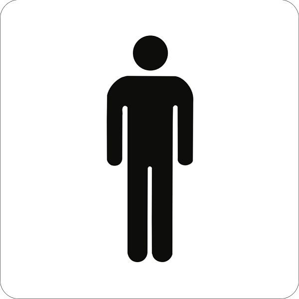 Moedel Piktogramm WC Herren, Folie, 160x160 mm, 52141, 4060081000258