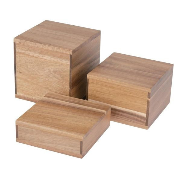Olympia Frames Sideboard-Riser aus Akazienholz (3er-Set) (3 Stück), DF875