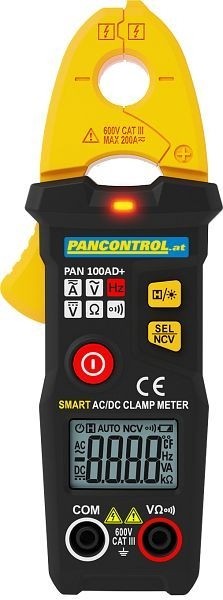 PANCONTROL Digital-Stromzange 100A AC/DC ø = 12mm, mit automatischer Funktions- und Bereichswahl 1 mA Auflösung, PAN 100AD+