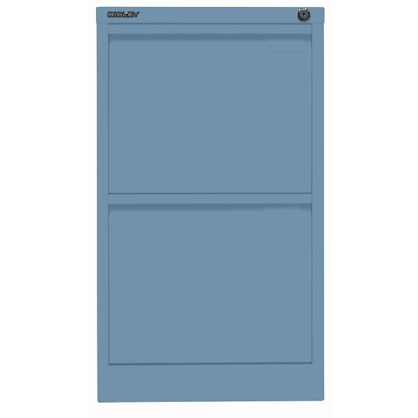 Bisley Hängeregistraturschrank, einbahnig, 2 HR-Schubladen, 605 blau, 3623605