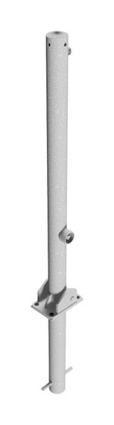 Schake Absperrpfosten Stahlrohr Ø 60 x 2,5 mm umlegbar mit Dreikantverschluss, zum Einbetonieren mit Bodenhülse Typ 470, 460FUH